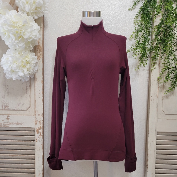 Lululemon Burgundy Long sleeve sweat shirt size 4 - Picture 1 of 10